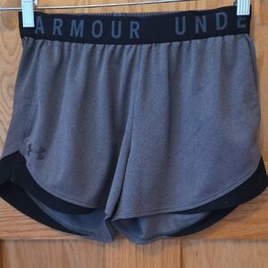 Under Armour Women's Athletic Gray and Black Shorts